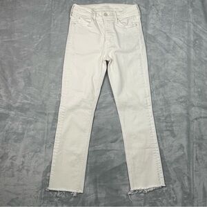 MOTHER Women's Cream Ankle Jeans